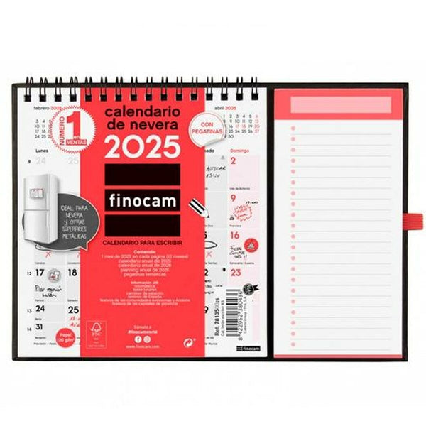 Väggkalender Finocam Papper 2025 14 x 15 cm-Kontor och Kontorsmaterial, Kalendrar, dagböcker och personliga arrangörer-Finocam-peaceofhome.se