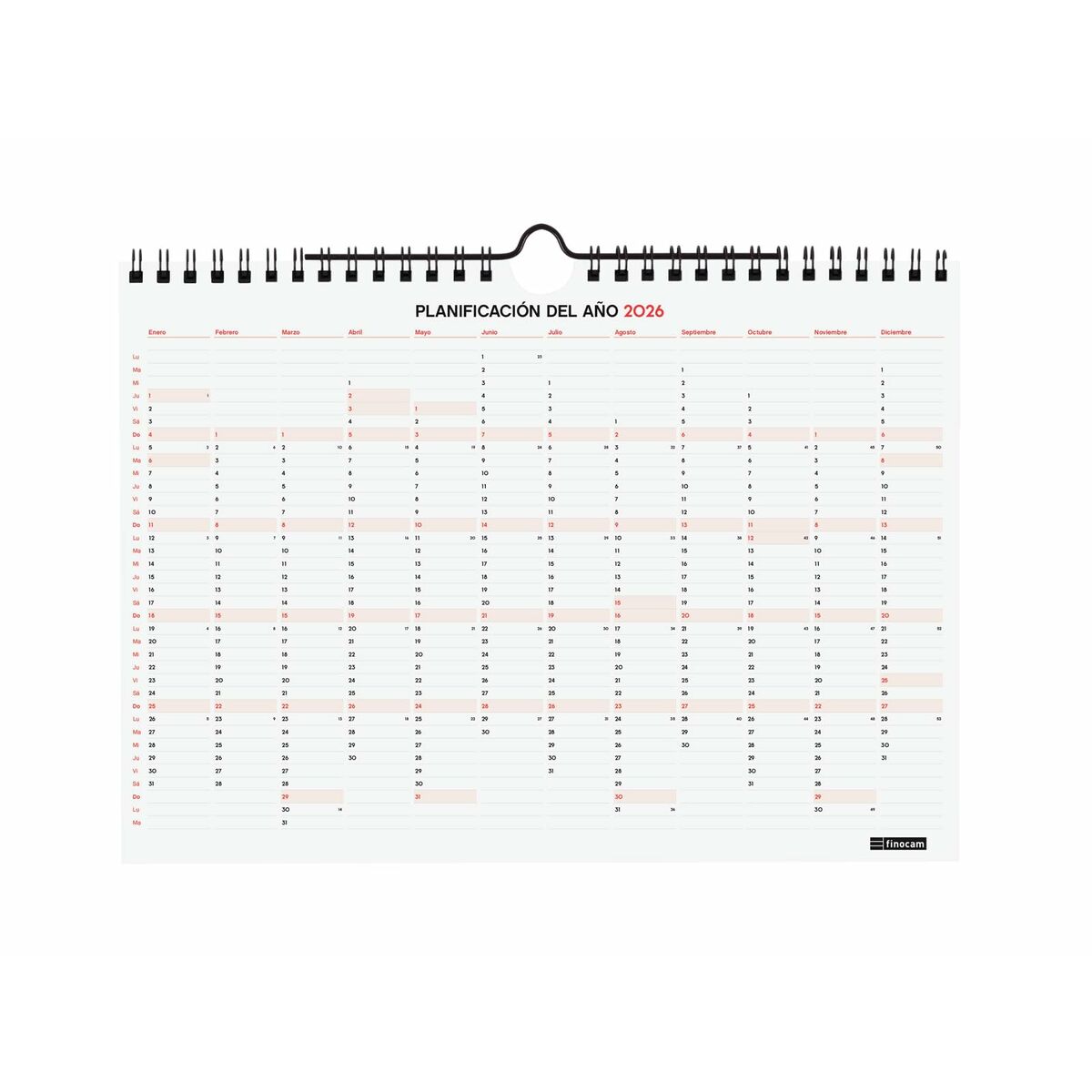 Väggkalender Finocam Papper 2025-2026 21 x 15 cm-Kontor och Kontorsmaterial, Kalendrar, dagböcker och personliga arrangörer-Finocam-peaceofhome.se