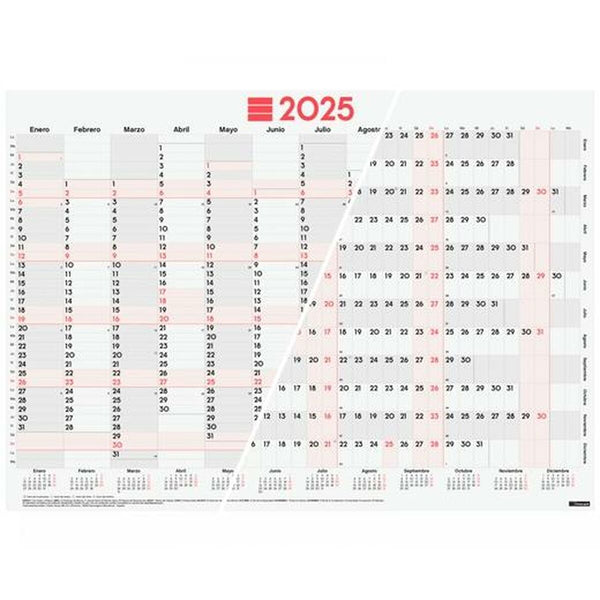 Väggkalender Finocam Papper 2025 68 x 48,5 cm-Kontor och Kontorsmaterial, Kalendrar, dagböcker och personliga arrangörer-Finocam-peaceofhome.se