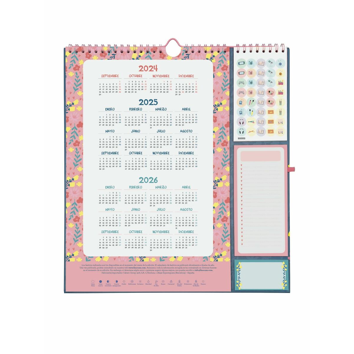 Väggkalender Finocam Vitae 2024-2025 21,5 x 32,5 cm-Kontor och Kontorsmaterial, Kalendrar, dagböcker och personliga arrangörer-Finocam-peaceofhome.se