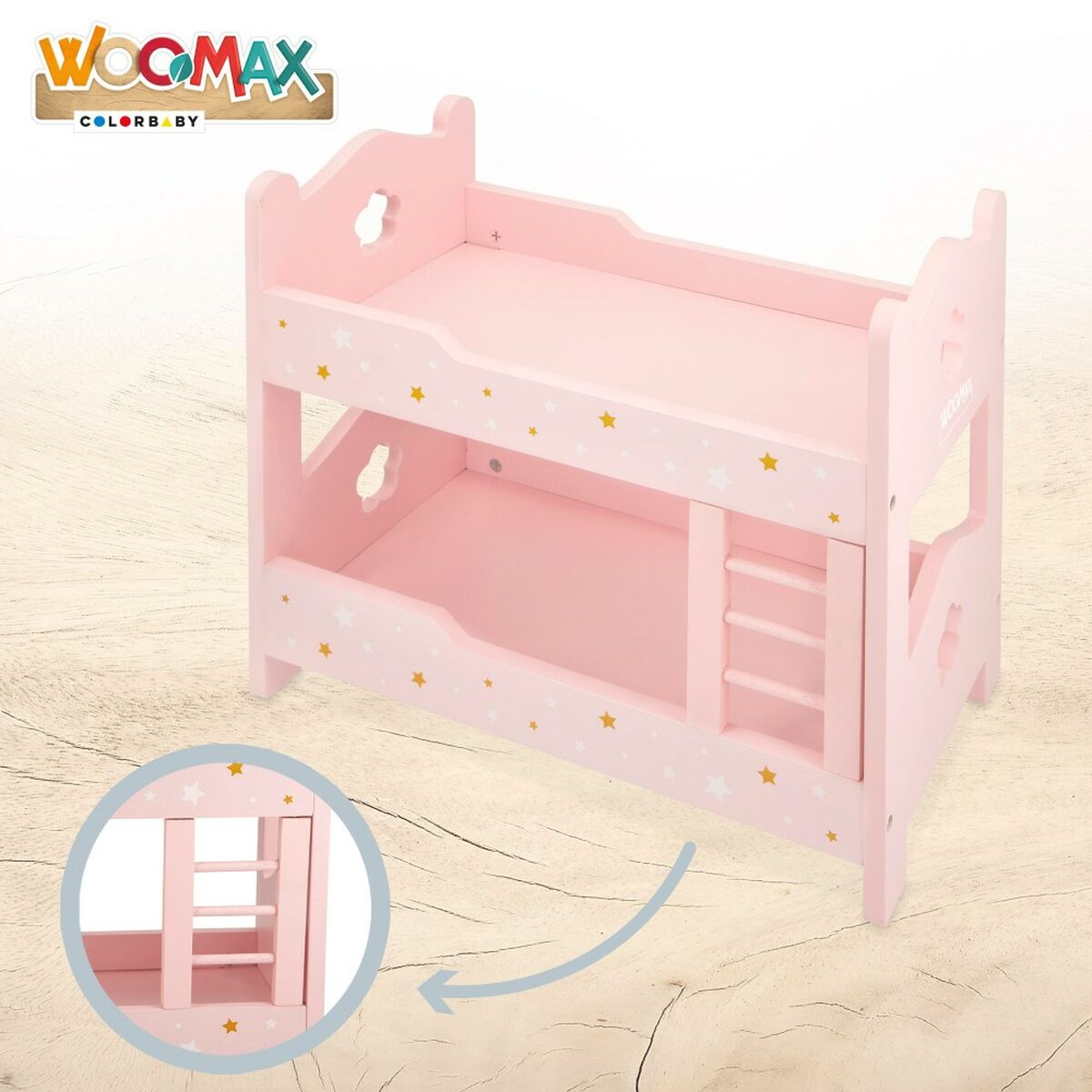 Våningssäng Woomax Rosa 4 antal 31 x 26 x 16 cm-Leksaker och spel, Dockor och tillbehör-Woomax-peaceofhome.se