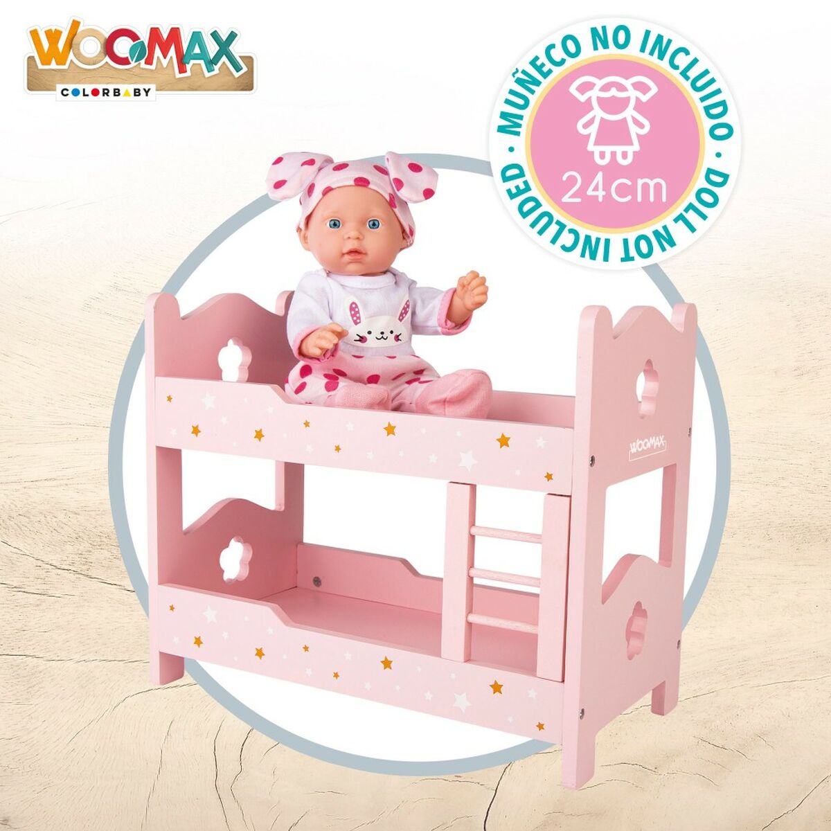 Våningssäng Woomax Rosa 4 antal 31 x 26 x 16 cm-Leksaker och spel, Dockor och tillbehör-Woomax-peaceofhome.se