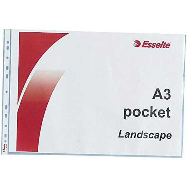 Väska Esselte Landscape Pocket Horisontell Transparent A3 polypropen (10 Delar)-Kontor och Kontorsmaterial, Kontorsmaterial-Esselte-peaceofhome.se