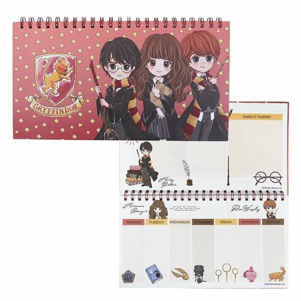 Veckoplanerare Harry Potter Blå Röd A4-Kontor och Kontorsmaterial, Kalendrar, dagböcker och personliga arrangörer-Harry Potter-peaceofhome.se
