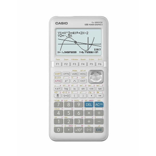 Vetenskaplig Kalkylator Casio FX-9860GIII-W-ET Vit 18,4 x 9,15 x 2,12 cm-Kontor och Kontorsmaterial, Kontorselektronik-Casio-peaceofhome.se