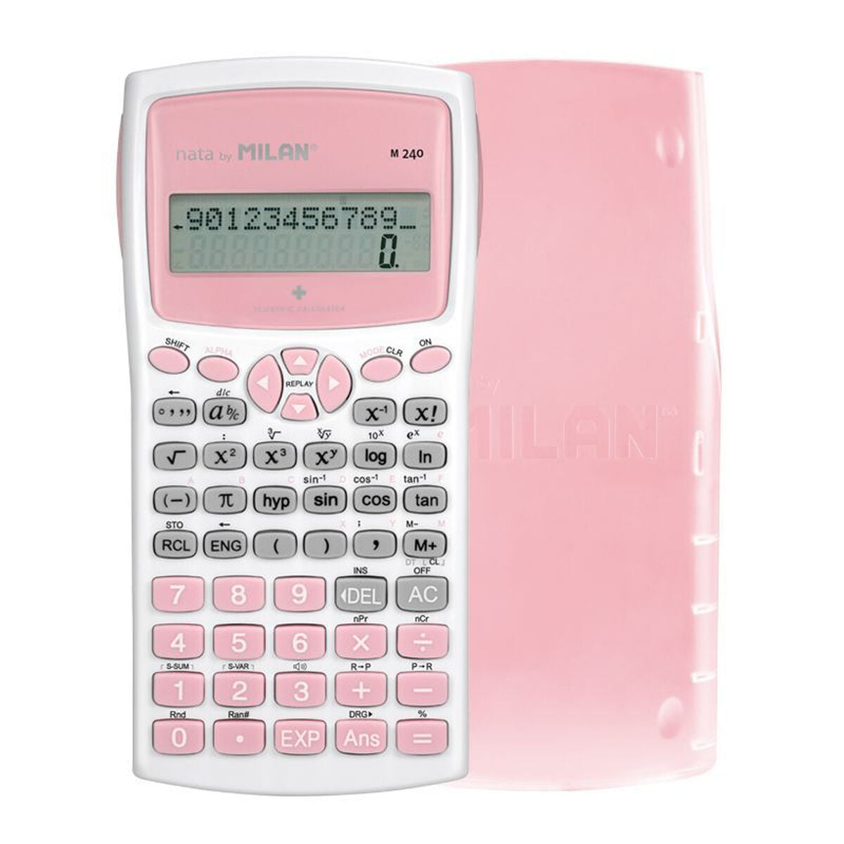 Vetenskaplig Kalkylator Milan M240 Vit Rosa 16,7 x 8,4 x 1,9 cm-Kontor och Kontorsmaterial, Kontorselektronik-Milan-peaceofhome.se