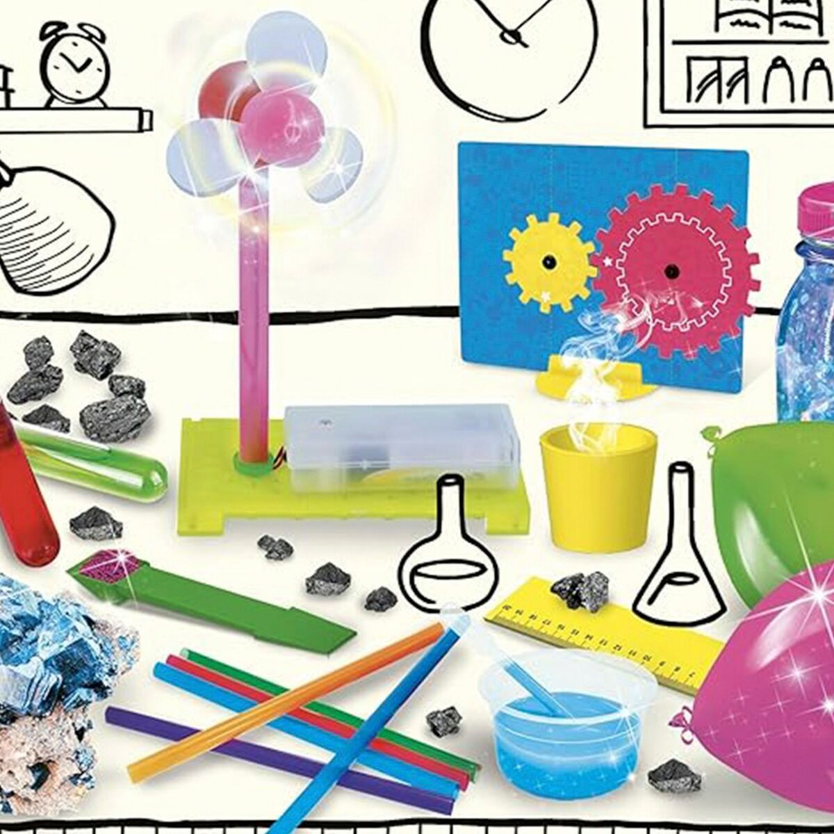 Vetenskapsspel Lisciani Laboratorio ES (6 antal)-Leksaker och spel, Lärande och utbildning-Lisciani-peaceofhome.se
