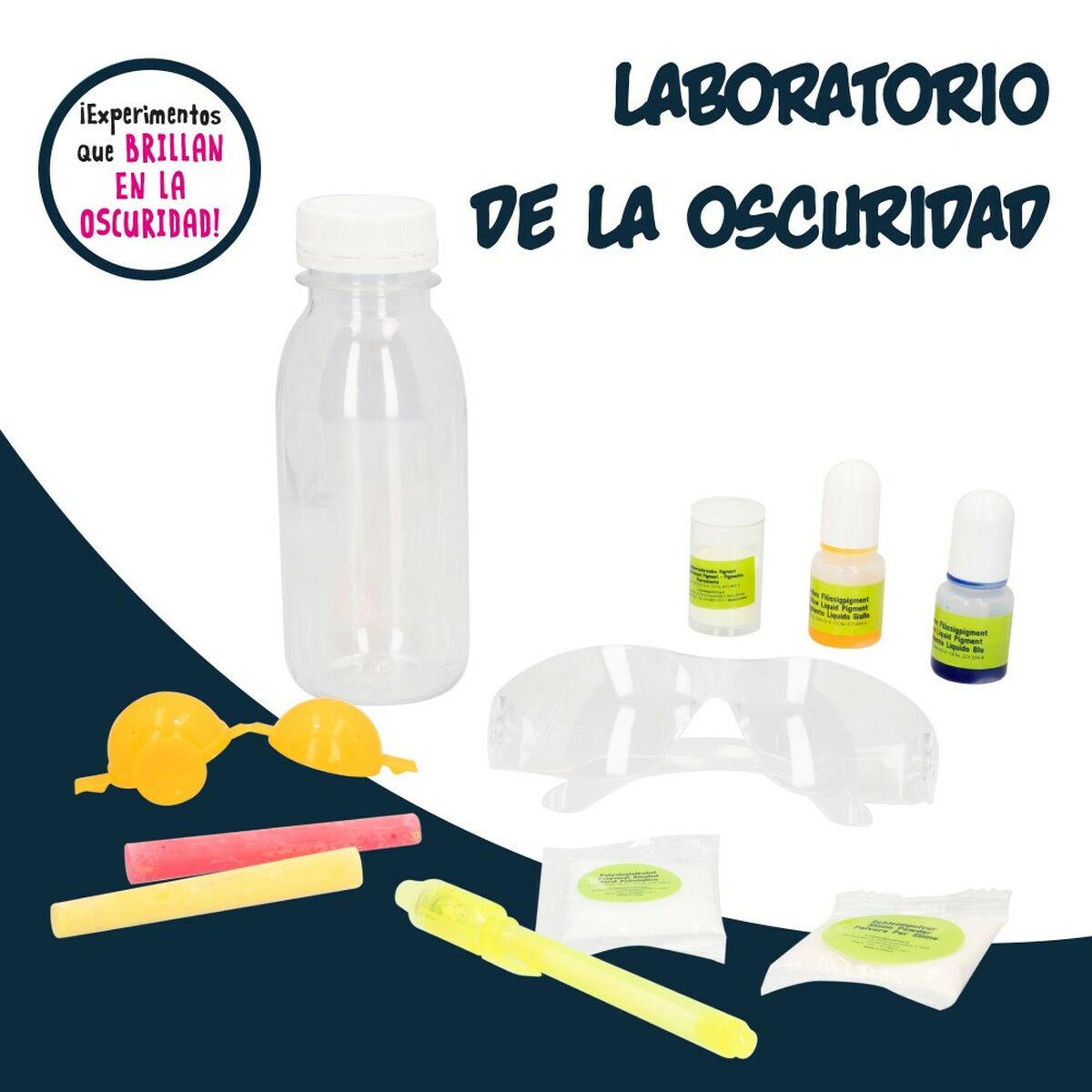 Vetenskapsspel Lisciani Laboratorio de la oscuridad ES (6 antal)-Leksaker och spel, Lärande och utbildning-Lisciani-peaceofhome.se
