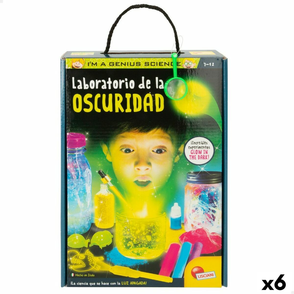 Vetenskapsspel Lisciani Laboratorio de la oscuridad ES (6 antal)-Leksaker och spel, Lärande och utbildning-Lisciani-peaceofhome.se