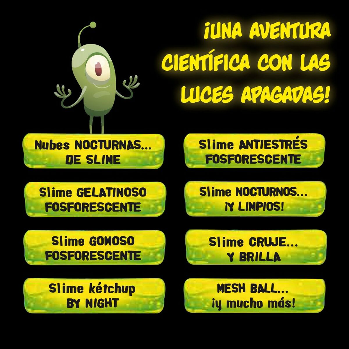 Vetenskapsspel Lisciani Night Slime ES (6 antal)-Leksaker och spel, Lärande och utbildning-Lisciani-peaceofhome.se
