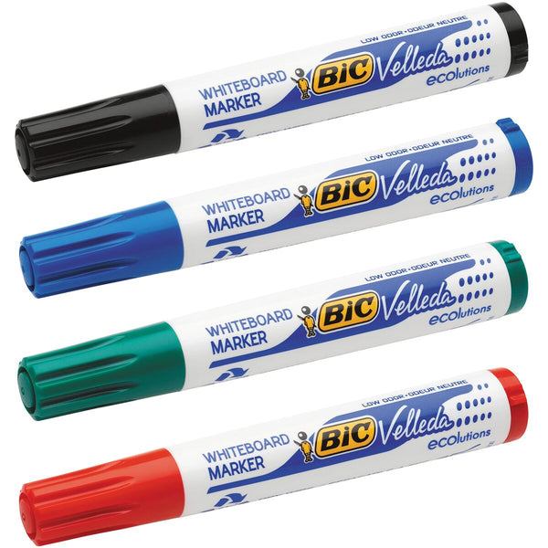 Whiteboard penna Bic Velleda 4 antal Vit (5 Delar) (4 antal)-Kontor och Kontorsmaterial, Kulspetspennor, pennor och skrivverktyg-Bic-peaceofhome.se