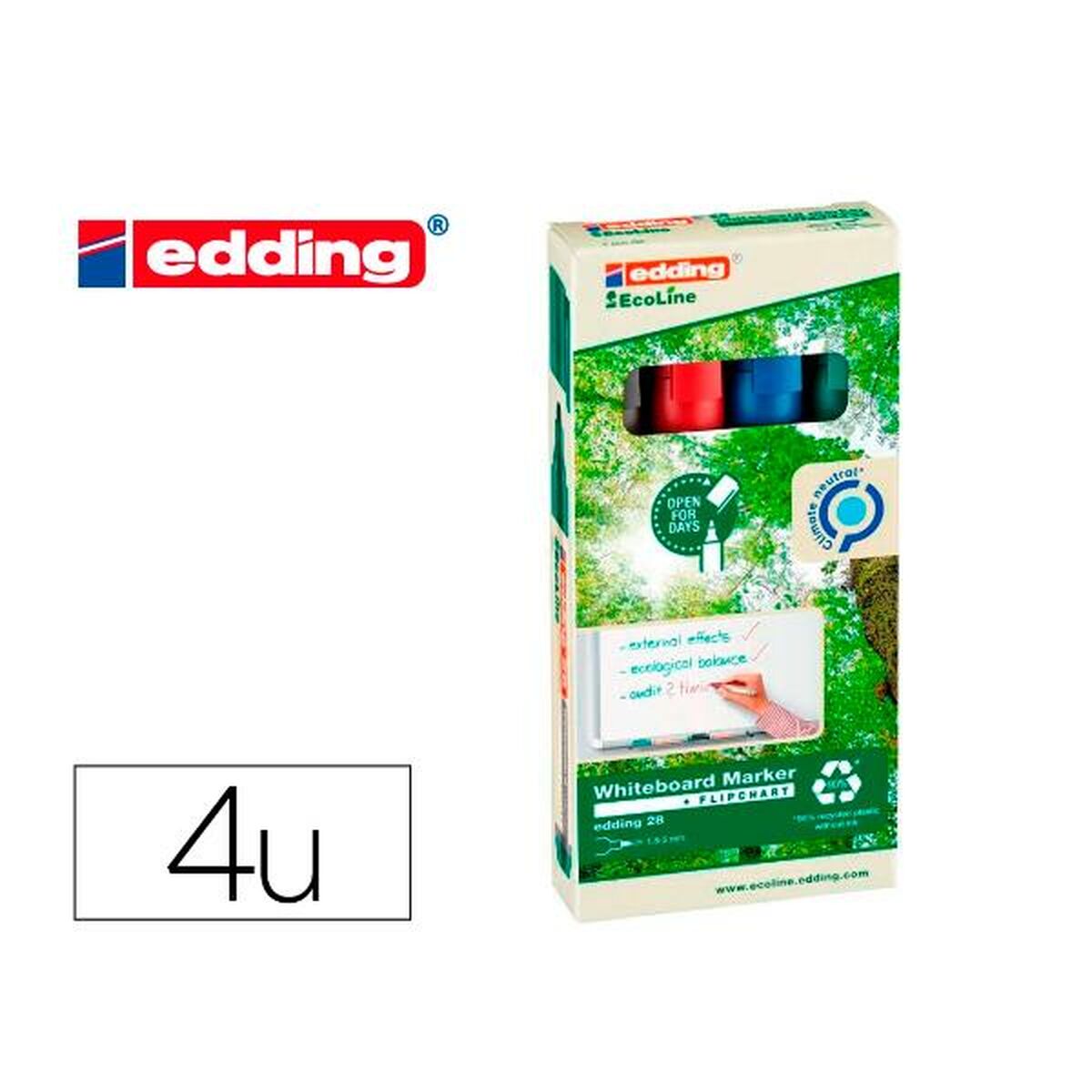 Whiteboard penna Edding 28-4-S Multicolour-Kontor och Kontorsmaterial, Kulspetspennor, pennor och skrivverktyg-Edding-peaceofhome.se