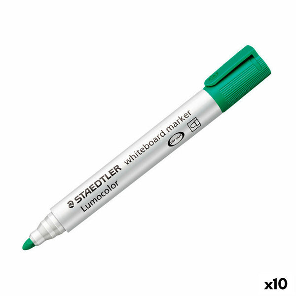 Whiteboard penna Staedtler Lumocolor Whiteboard 8 Delar Grön (10 antal)-Kontor och Kontorsmaterial, Kulspetspennor, pennor och skrivverktyg-Staedtler-peaceofhome.se