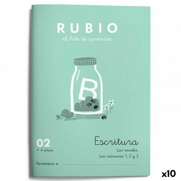 Writing and calligraphy notebook Rubio Nº02 A5 spanska 20 Blad (10 antal)-Kontor och Kontorsmaterial, Pappersprodukter för kontoret-Cuadernos Rubio-peaceofhome.se