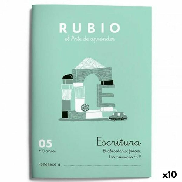 Writing and calligraphy notebook Rubio Nº05 A5 spanska 20 Blad (10 antal)-Kontor och Kontorsmaterial, Pappersprodukter för kontoret-Cuadernos Rubio-peaceofhome.se