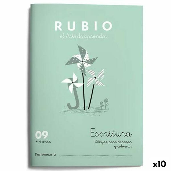 Writing and calligraphy notebook Rubio Nº9 A5 spanska (10 antal)-Kontor och Kontorsmaterial, Pappersprodukter för kontoret-Cuadernos Rubio-peaceofhome.se