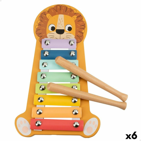 Xylofon Woomax Lejonet Trä 16 x 2,5 x 26 cm (6 antal)-Leksaker och spel, Barns Musikinstrument-Woomax-peaceofhome.se