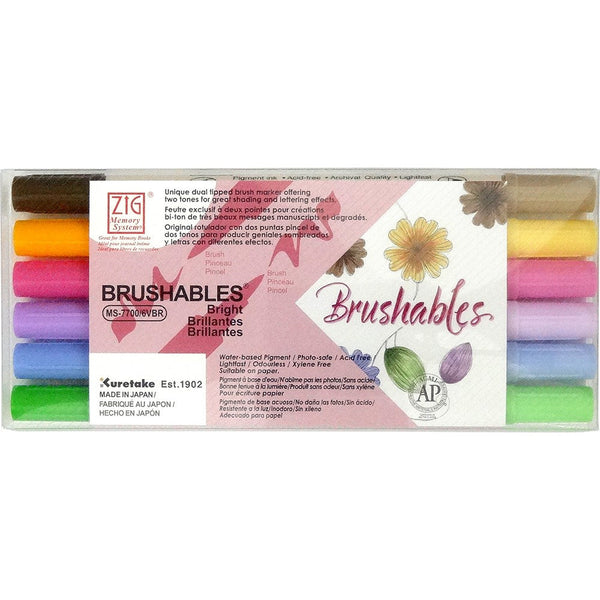 ZIG Brushables MS-7700 6-set BRIGHT-Konstnärsmaterial-Klevrings Sverige-peaceofhome.se