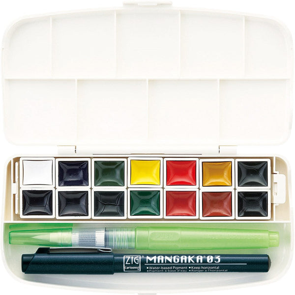 Zig Watercolor Akvarell system 14 color-Konstnärsmaterial-Klevrings Sverige-peaceofhome.se