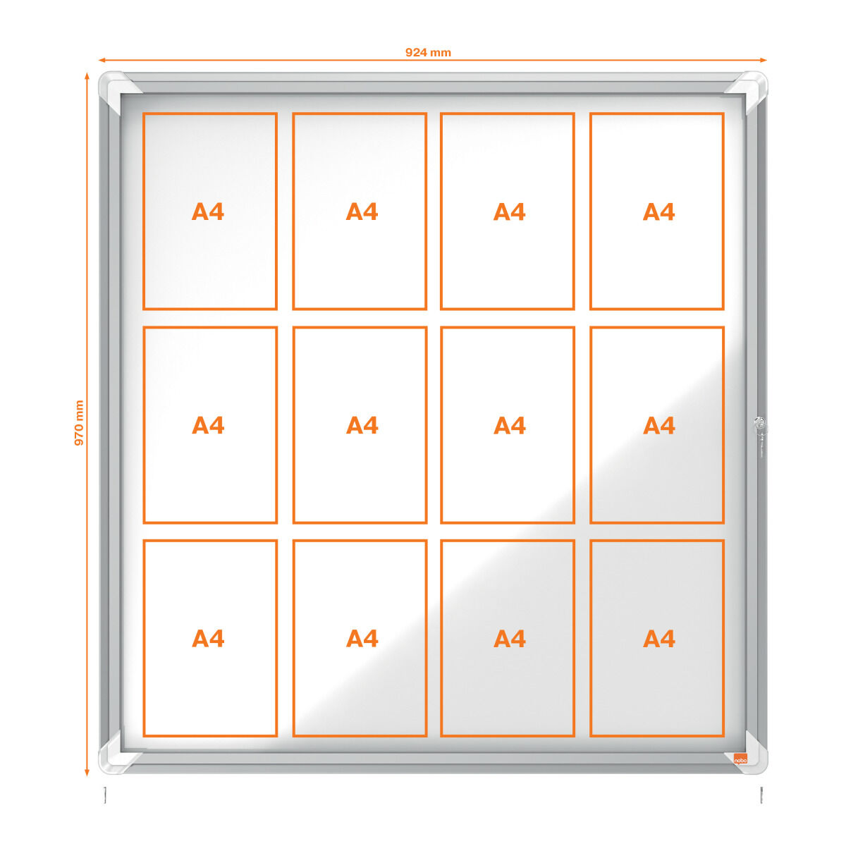 anslagstavla Esselte Vit Aluminium Glas 100 x 97,2 x 4,5 cm-Kontor och Kontorsmaterial, Kontorsmaterial-Esselte-peaceofhome.se