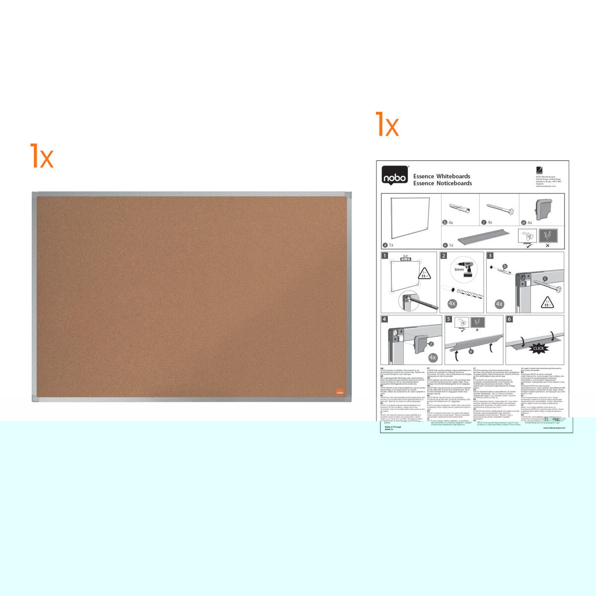 anslagstavla Nobo Essence Naturell 240 x 120 cm-Kontor och Kontorsmaterial, Kontorsmaterial-Nobo-peaceofhome.se