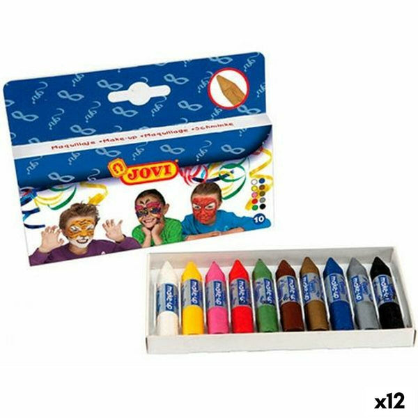 Ansiktsfärg Jovi Multicolour (12 antal)-Leksaker och spel, Fancy klänning och accessoarer-Jovi-peaceofhome.se