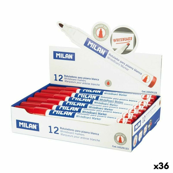 Tuschpennor Milan Whiteboard 12 Delar (36 antal)-Kontor och Kontorsmaterial, Kulspetspennor, pennor och skrivverktyg-Milan-peaceofhome.se