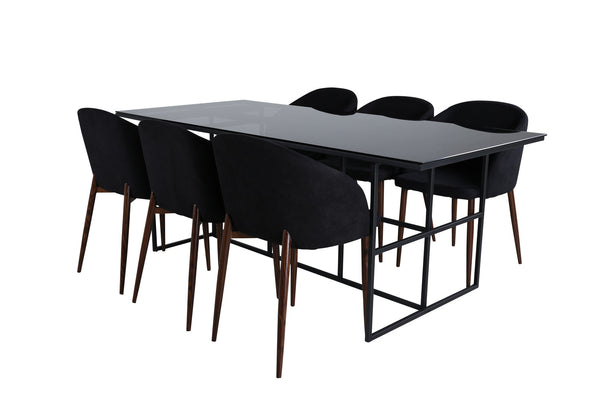 ARCH LEIF Matbord 200x90 + 6 stolar-Venture Home-peaceofhome.se