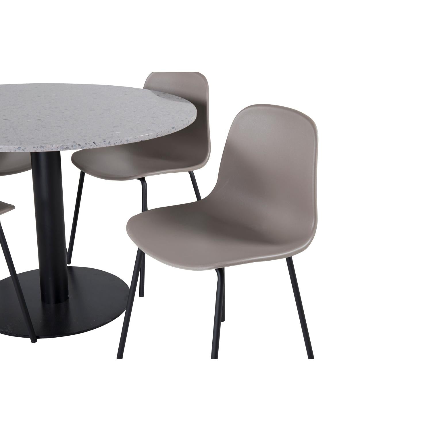 ARCTIC Matbord ø106 + 4 stolar-Venture Home-peaceofhome.se