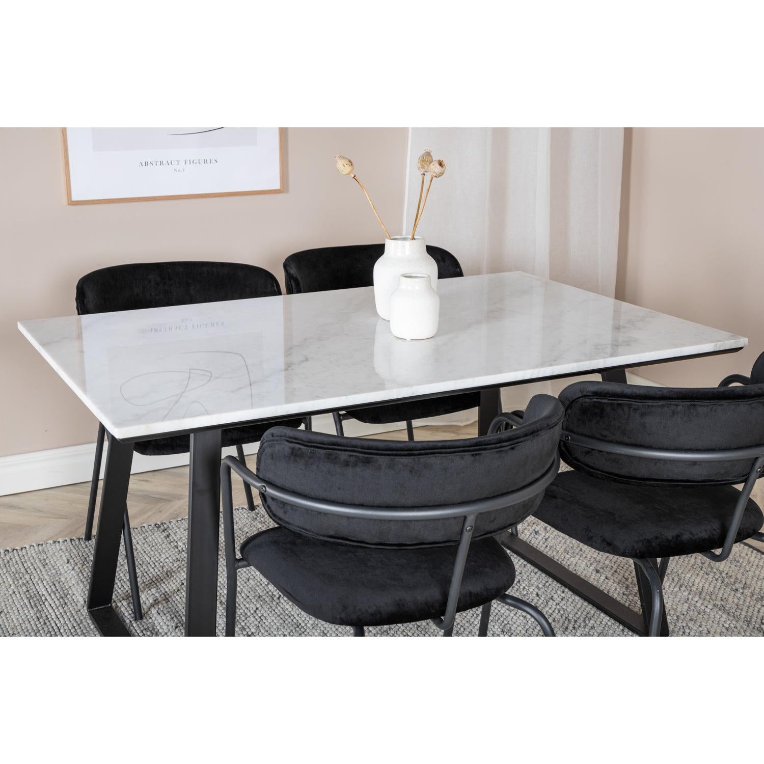 ARROW ESTELLE Matbord 140x90 + 4 stolar-Venture Home-peaceofhome.se