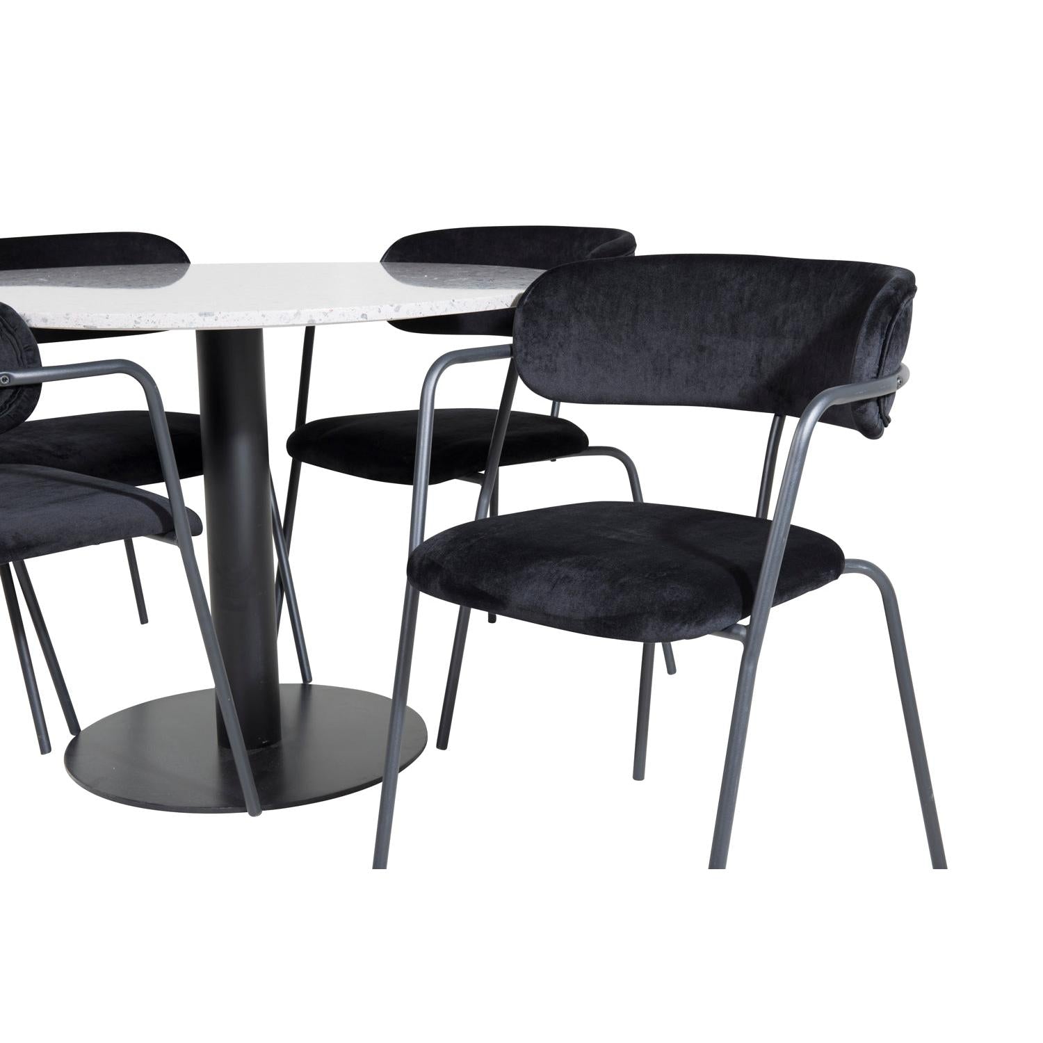 ARROW Matbord ø106 + 4 stolar-Venture Home-peaceofhome.se