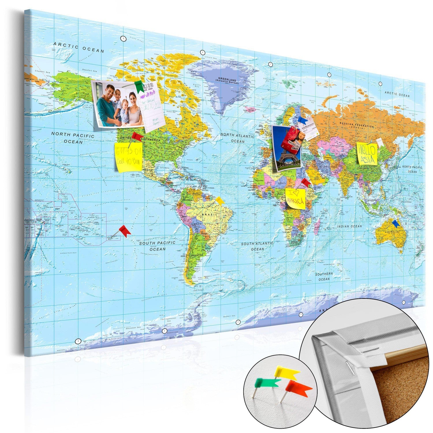 Anslagstavla i kork - Orbis Terrarum-Anslagstavla-Artgeist-peaceofhome.se