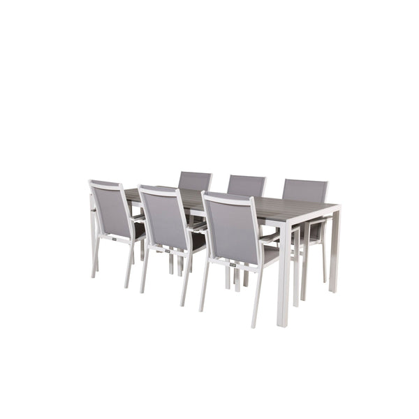 BREAK PARMA Matbord 205x90 cm + 6 stolar | Utemöbler-Matgrupp Utomhus-Venture Home-peaceofhome.se