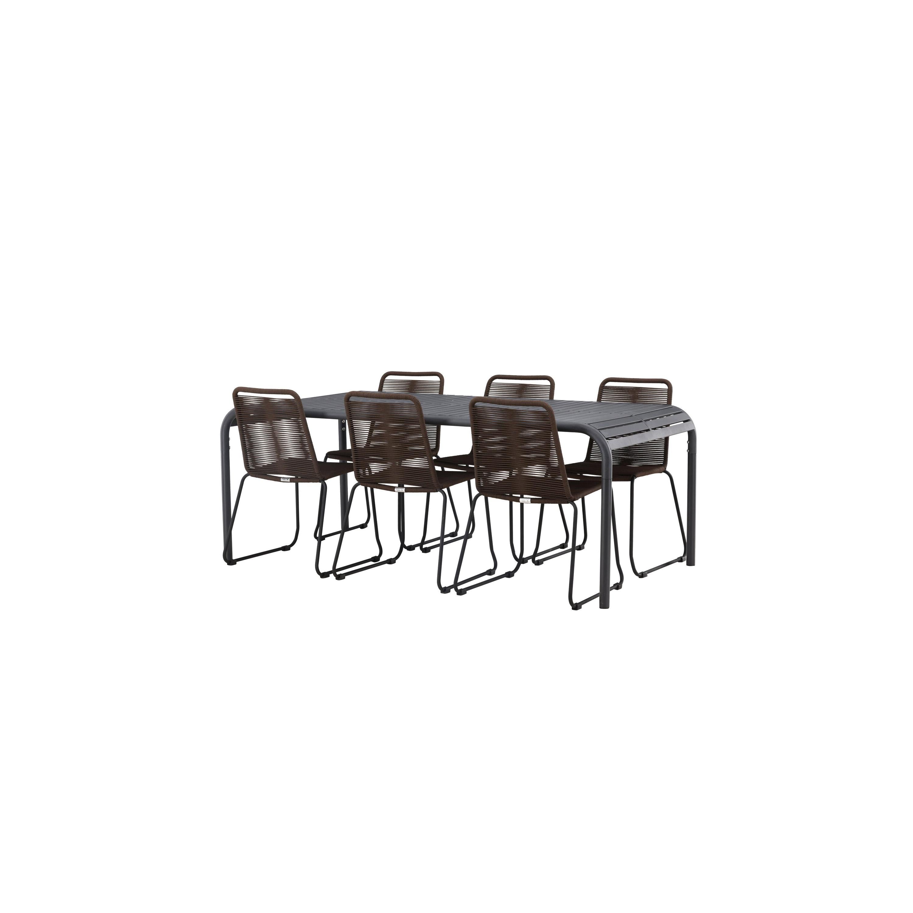 Borneo Rektangulär Matgrupp-Table Set-Venture Home-peaceofhome.se