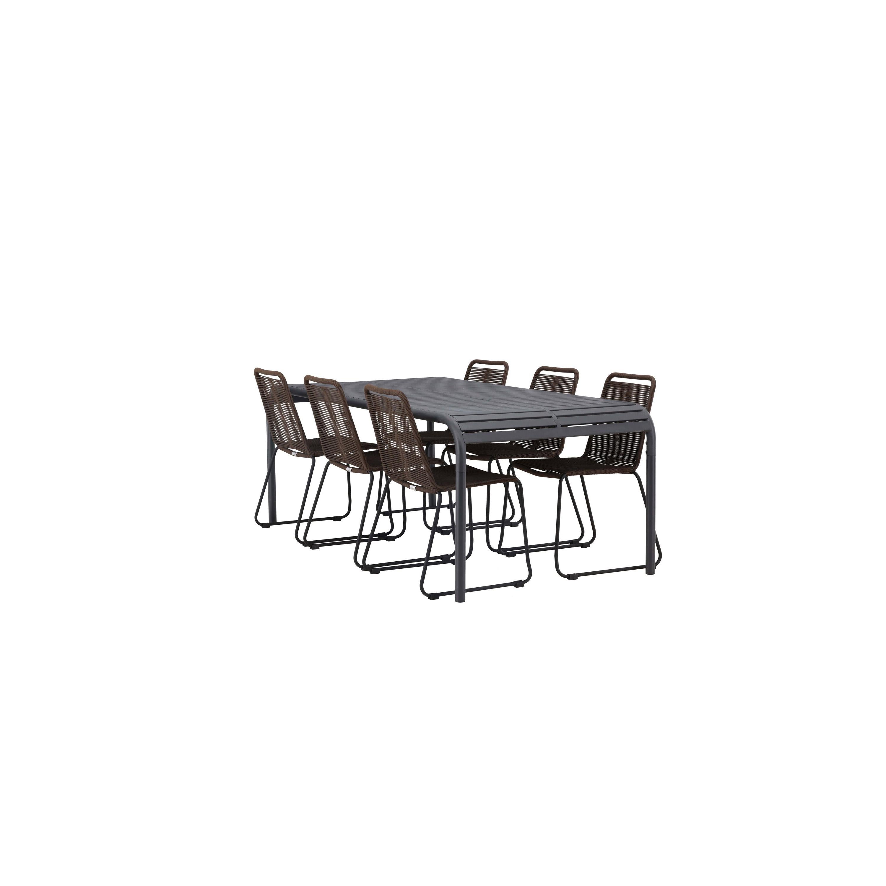 Borneo Rektangulär Matgrupp-Table Set-Venture Home-peaceofhome.se