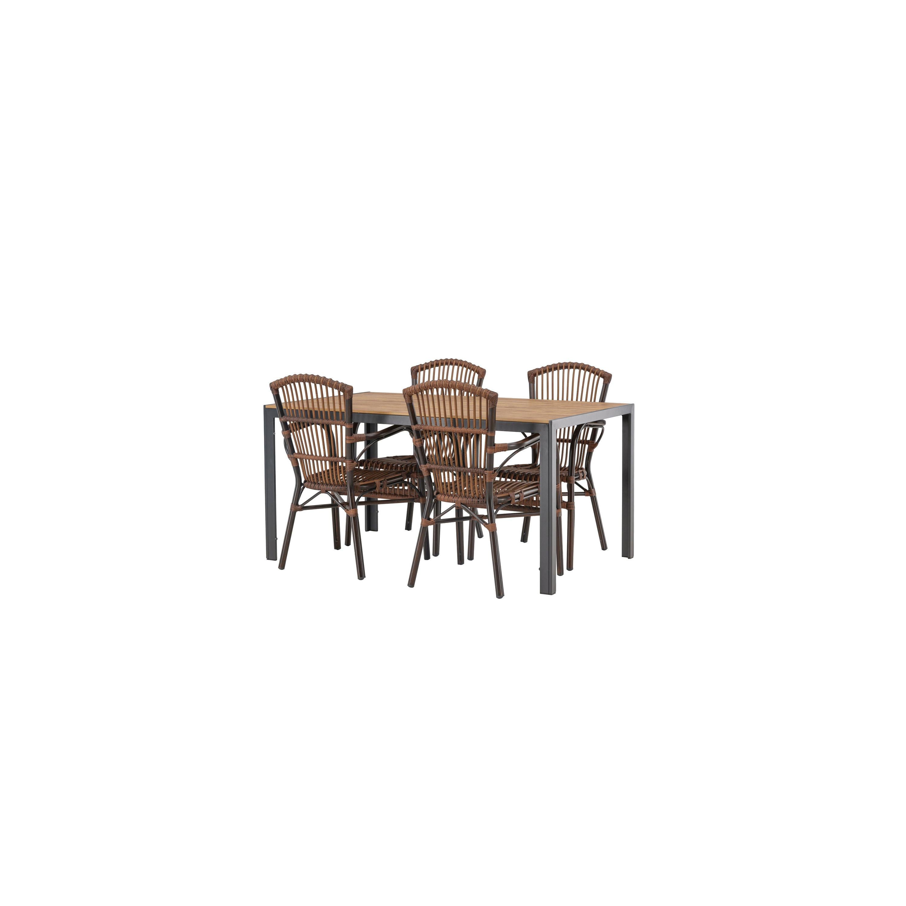 Break Rektangulär Matgrupp-Table Set-Venture Home-peaceofhome.se