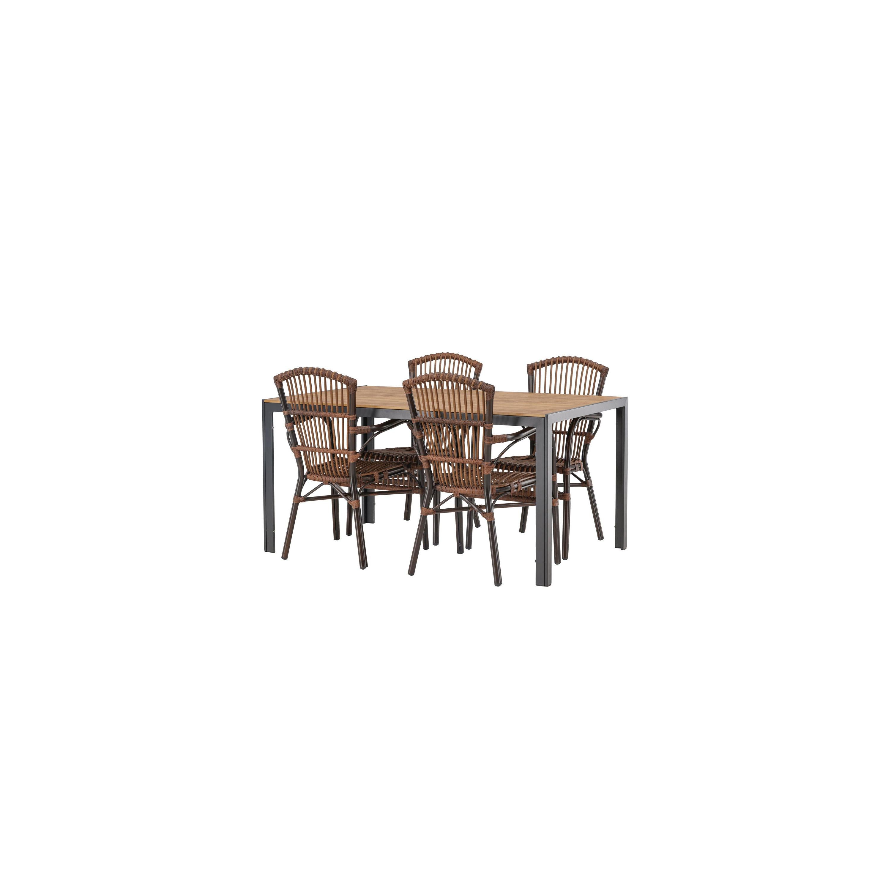 Break Rektangulär Matgrupp-Table Set-Venture Home-peaceofhome.se