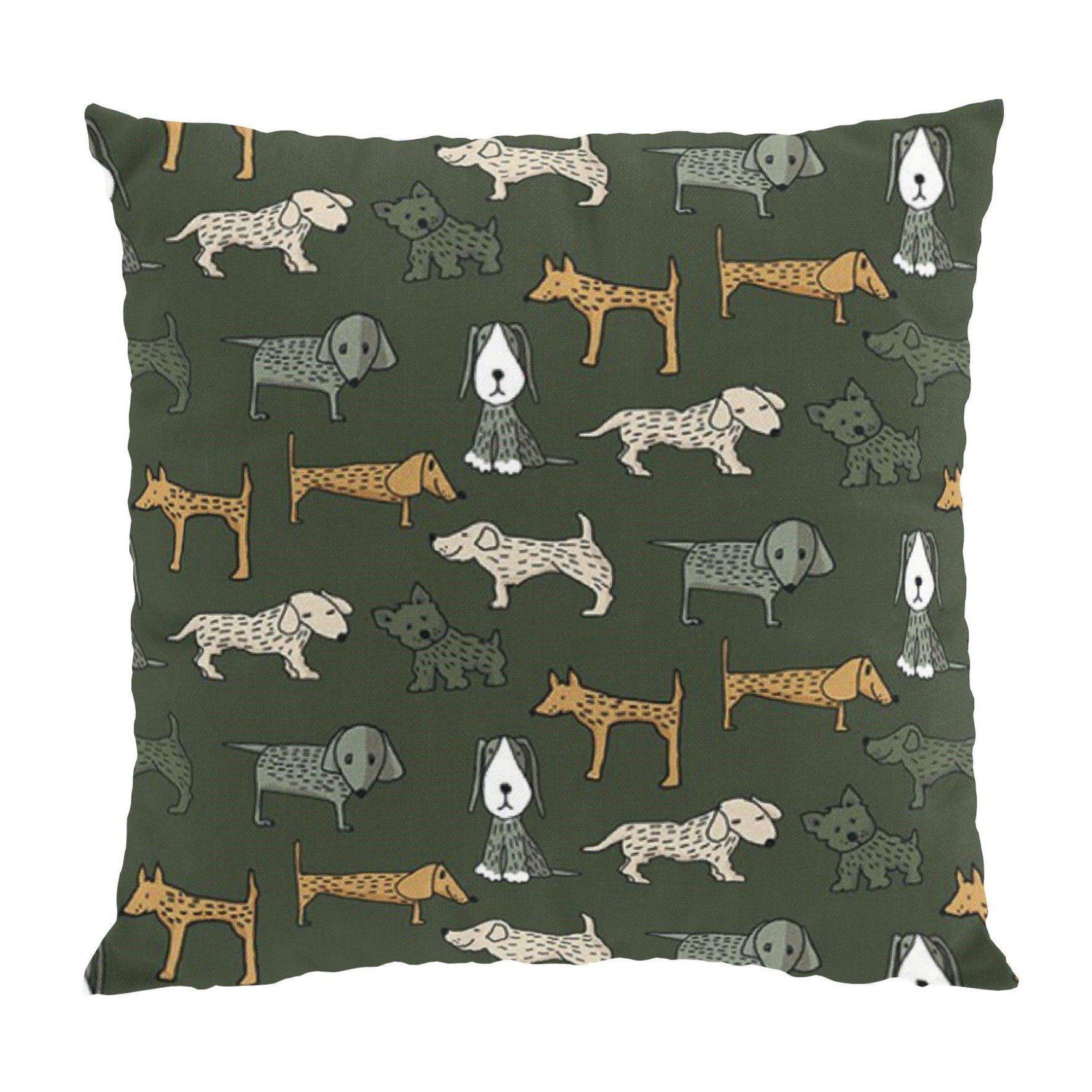 Byrackor Kuddfodral 47x47 cm-Kuddfodral-Arvidssons Textil-Grön-peaceofhome.se