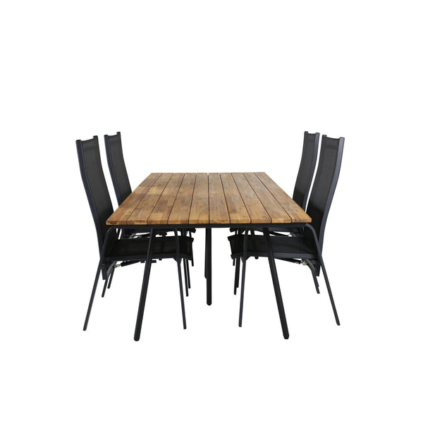 CHAN COPACABANA Matbord 200x100 cm + 4 höga stolar | Utemöbler-Matgrupp Utomhus-Venture Home-peaceofhome.se