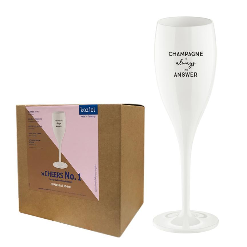 CHEERS Champagneglas - Champagne is the answer - 6-pack-Champagneglas-Koziol-peaceofhome.se