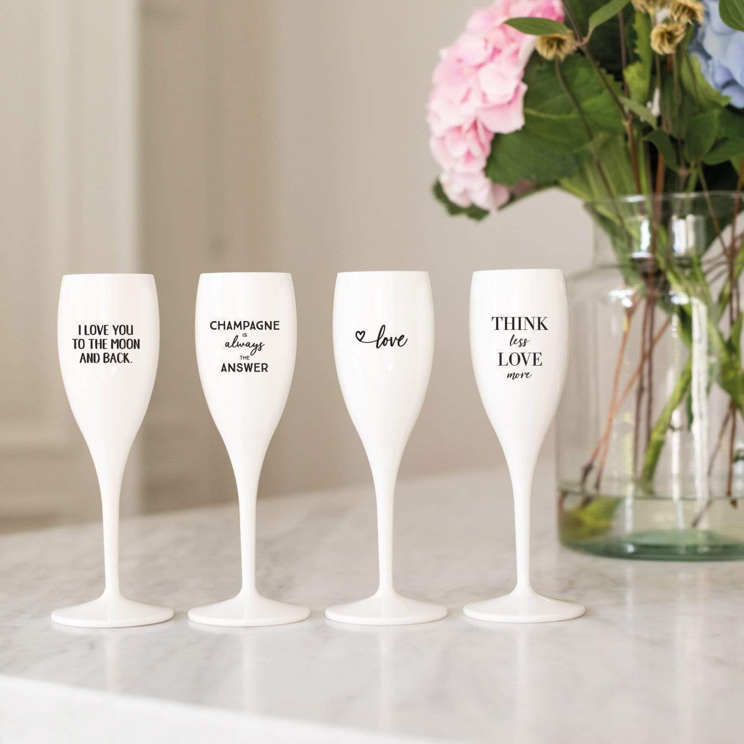 CHEERS Champagneglas - Love you to the moon - 6-pack-Champagneglas-Koziol-peaceofhome.se