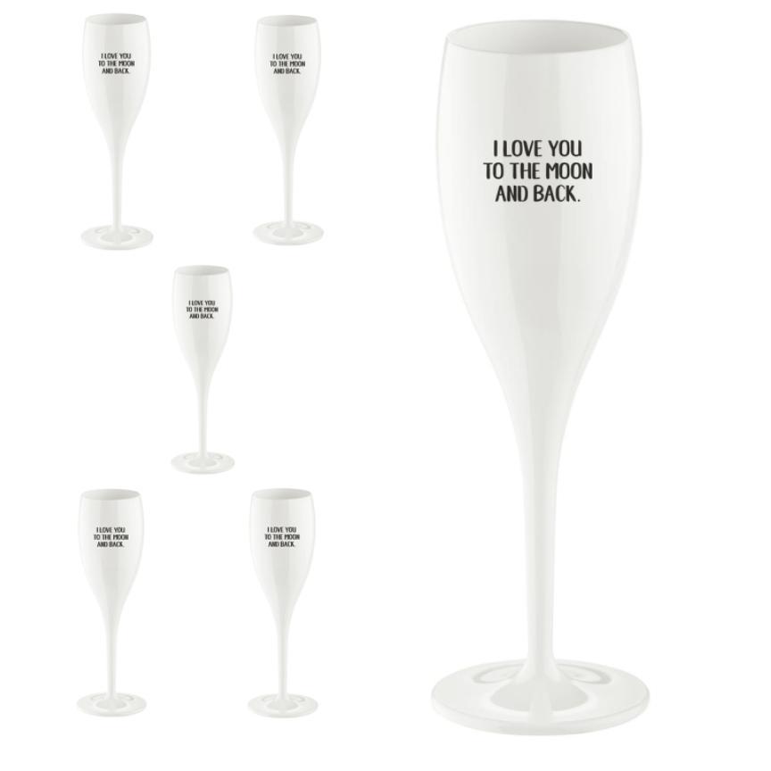 CHEERS Champagneglas - Love you to the moon - 6-pack-Champagneglas-Koziol-peaceofhome.se