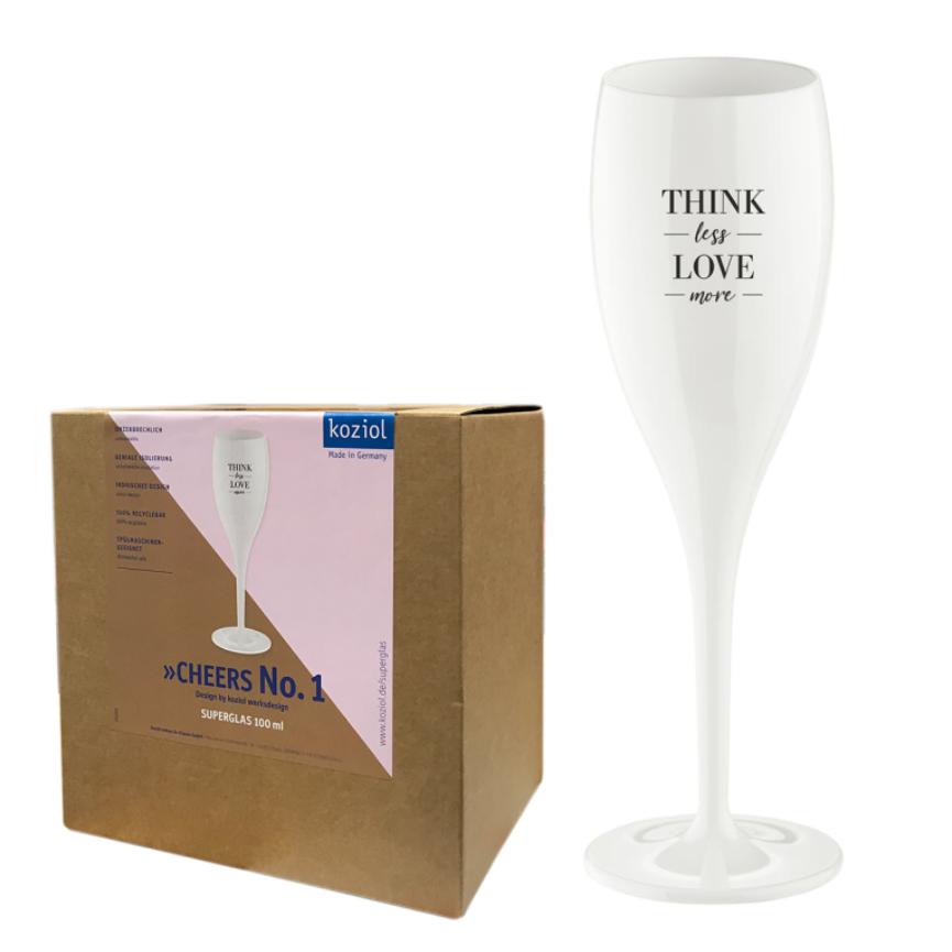 CHEERS Champagneglas - Think less love more - 6-pack-Champagneglas-Koziol-peaceofhome.se