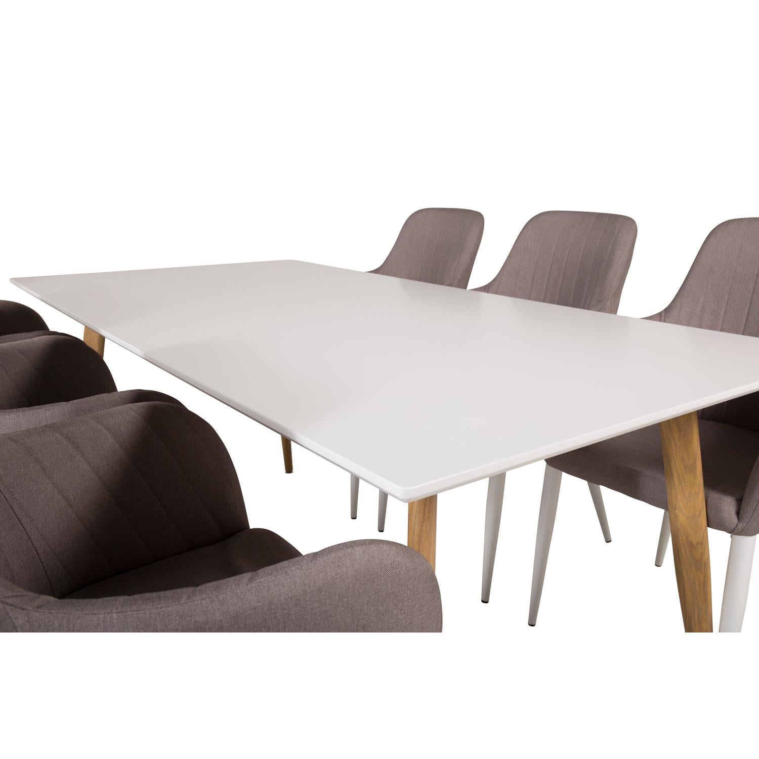 COMFORT POLAR Matbord 180x90 + 6 stolar-Venture Home-peaceofhome.se