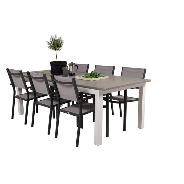 COPACABANA ALBANY Matbord 224/324x100 cm + 6 stolar | Utemöbler-Venture Home-peaceofhome.se