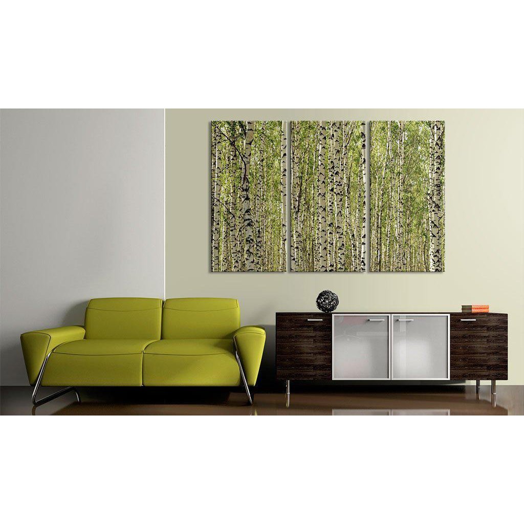 Canvas Tavla - A forest of birch trees-Tavla Canvas-Artgeist-peaceofhome.se