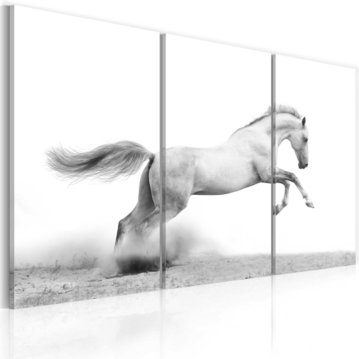Canvas Tavla - A galloping horse-Tavla Canvas-Artgeist-60x40-peaceofhome.se