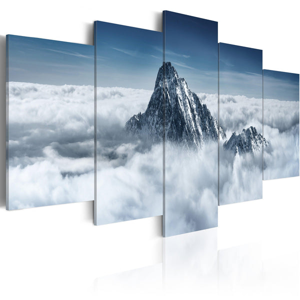 Canvas Tavla - A peak rising above the clouds-Tavla Canvas-Artgeist-100x50-peaceofhome.se