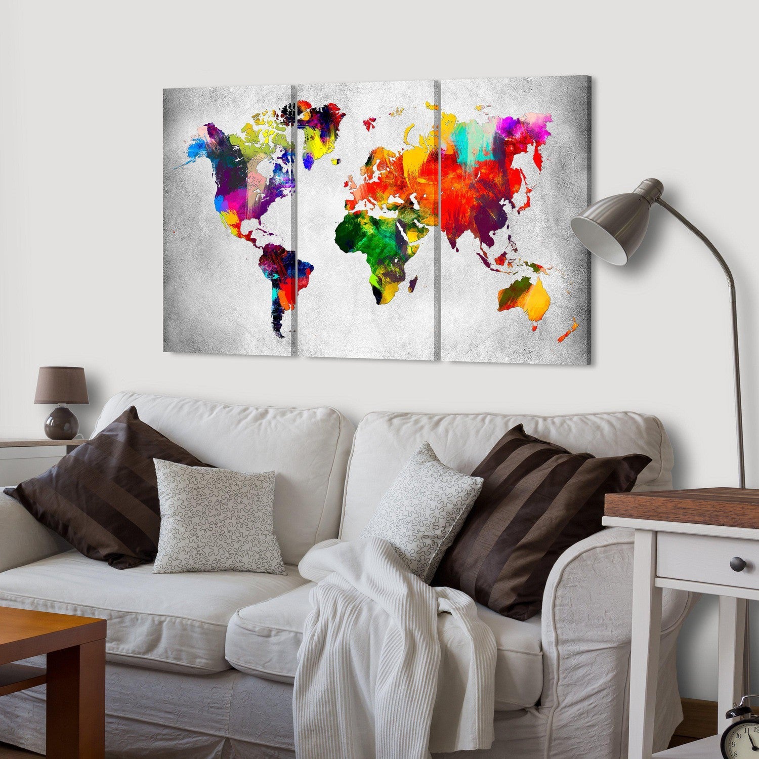 Canvas Tavla - Artistic World - Triptych-Tavla Canvas-Artgeist-peaceofhome.se