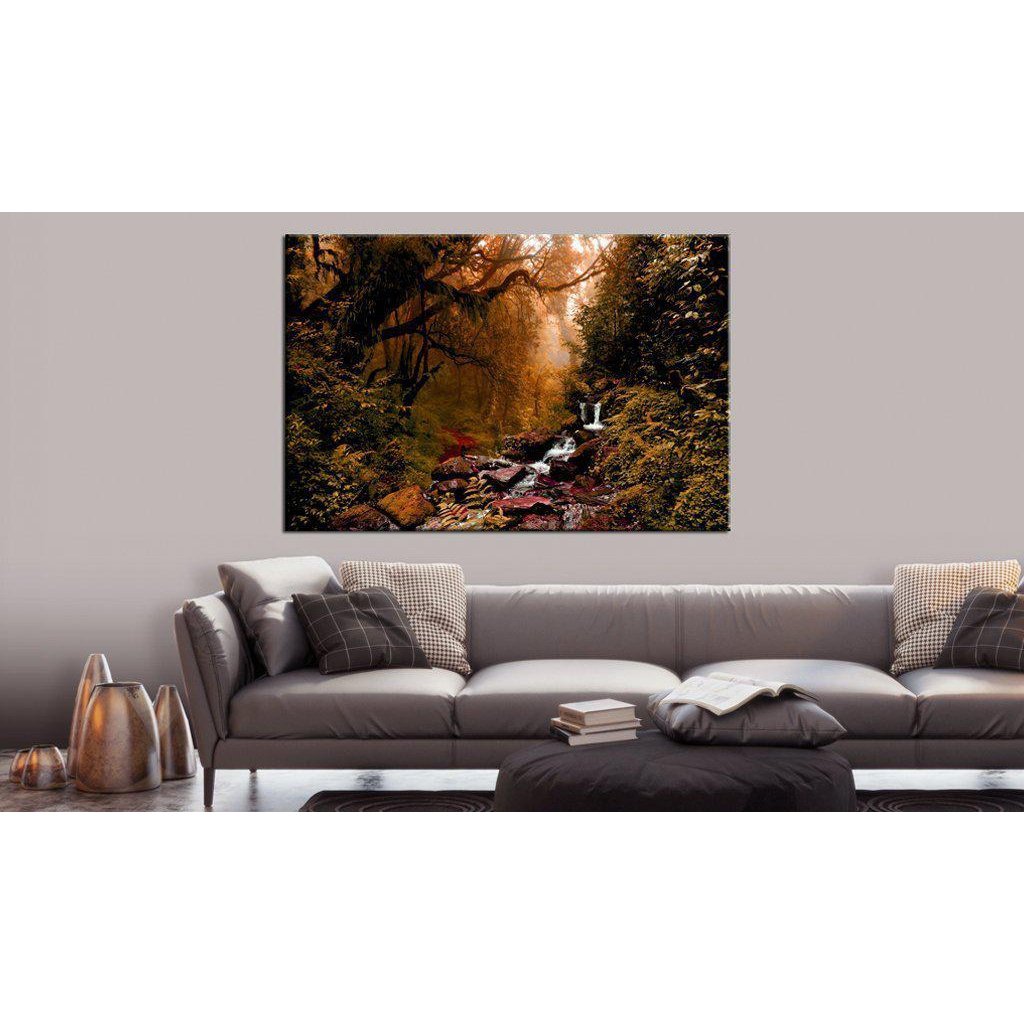 Canvas Tavla - Autumn Waterfall-Tavla Canvas-Artgeist-peaceofhome.se